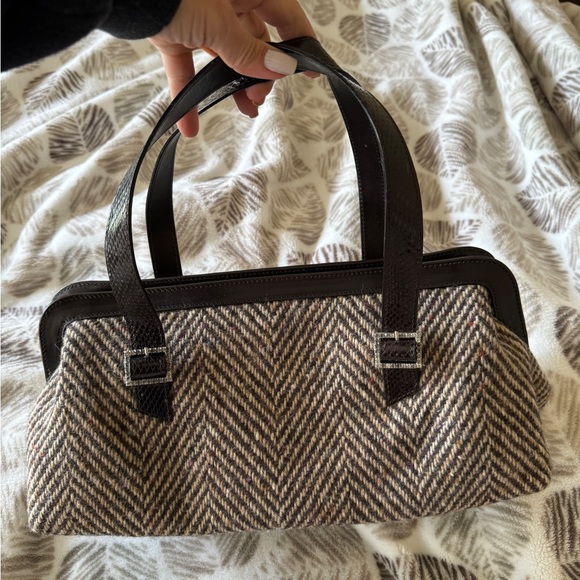 kate spade Handbags - Vintage Kate Spade Tweed Herringbone Bag NWT